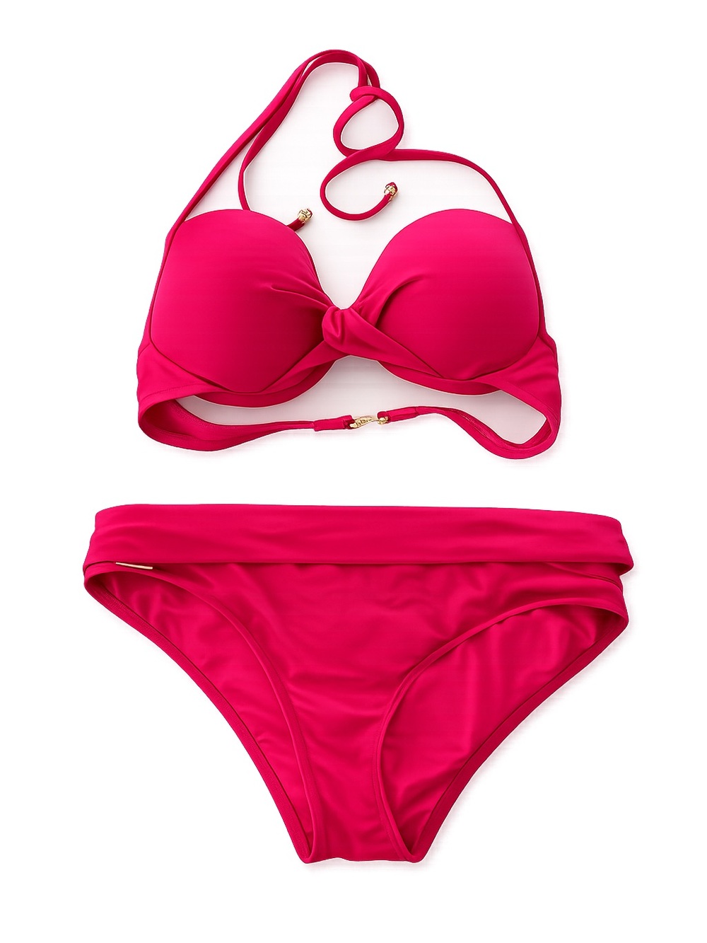 New Kiwi Saint Tropez Fandango Pink Twist Underwire Bikini Set Size T3 Medium